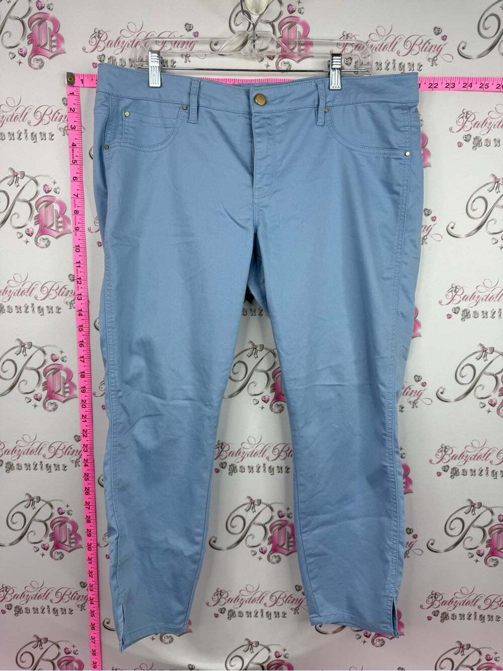 RW&CO. Pants jegging Natalie Pale Blue Straight Leg Pants